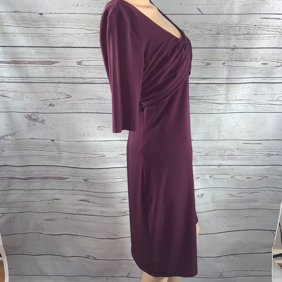 Like New ANN TAYLOR Plum Dress - Picture 3 of 6